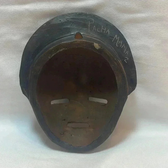 Vintage Mayan Clay Mask - Picture 2 of 2